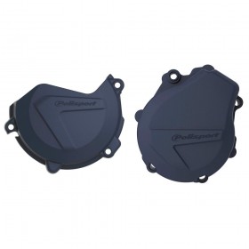 Комплект защита крышки сцепления + зажигания KTM EXCF, XCFW450/500, HUSQ FE450, 501 2017-23 Синяя