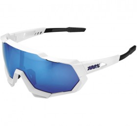 Спортивные очки Speedtrap Matte White / HIPER - синяя линза