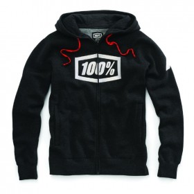 Толстовка 100% Syndicate Zip Hooded Sweatshirt Black Heather/White