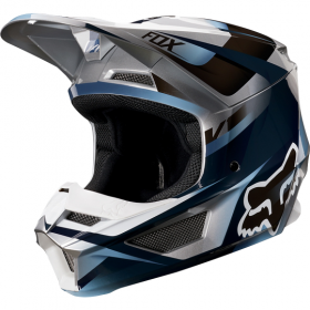 Шлем подростковый Fox V1 Motif Youth Helmet Blue/Grey