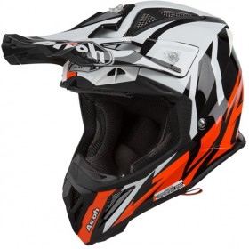 Кроссовый шлем Airoh Aviator 2.3 Черный-Оранжевый-Белый