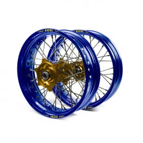 Колесо переднее Yamaha YZF250, 450 2014-> 21-1,60 с синим ободом и золотыми ступицами