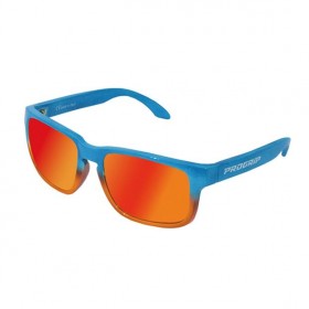 Очки солнцезащитные голубые 3605-265 c оранжевой зеркальной линзой