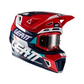Кроссовый шлем 7.5 V22 кислотный + очки Velocity 4.5