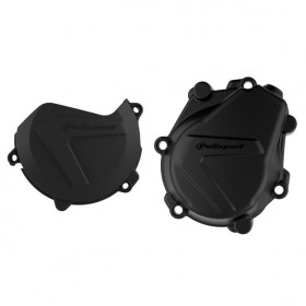 Комплект защита крышки сцепления + зажигания SXF, XCF450, HQV FC450 2016-23 Черный