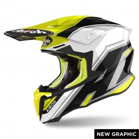 Кроссовый шлем Twist 2.0 Shaken - Желтый\Серый
