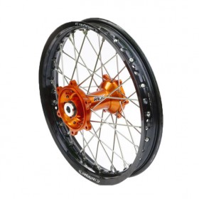 Колесо заднее Rex 18-2,15 KTM All SX-F 13-22 (25mm)  c черным ободом и оранжевой ступицей