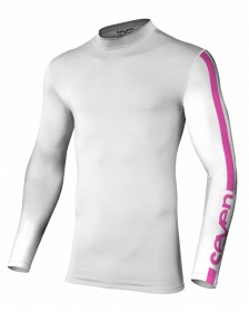 Мотоджерси компрессионное Zero Compression Jersey - Белый/Розовый