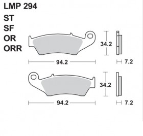 Колодки передние LMP294 OR Yamaha/Honda/Kawasaki/Suzuki 125-450