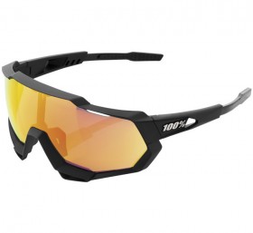 Спортивные очки Speedtrap Soft Tact Black / HIPER - красная линза