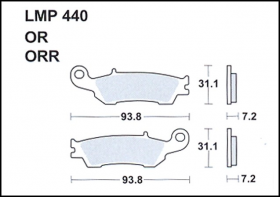 Колодки передние YZ125/250 08-21, WRF450 16-20, YZF250 07-20, YZ450F 08-19