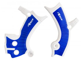 Защита рамы YZ250F/WR450F 19-23 # YZ450F 18-23 # WR250F 20-23 бело-синяя 